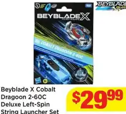 Mr Toys Beyblade X Cobalt Dragoon 2-60C Deluxe Left-Spin String Launcher Set offer
