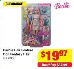 Mr Toys Barbie Hair Feature Doll Fantasy Hair offer