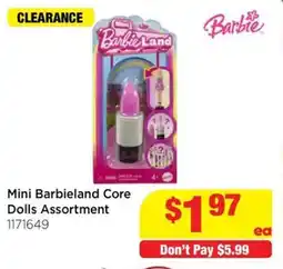 Mr Toys Mini Barbieland Core Dolls Assortment offer
