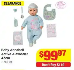 Mr Toys Baby Annabell Active Alexander offer