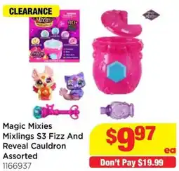 Mr Toys Magic Mixies Mixlings S3 Fizz And Reveal Cauldron Assorted offer