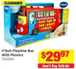 Mr Toys VTech Playtime Bus With Phonics offer