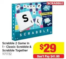 Mr Toys Scrabble 2 Game In 1 - Classic Scrabble & Scrabble Together offer