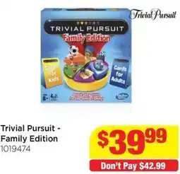 Mr Toys Trivial Pursuit - Family Edition offer