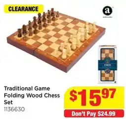 Mr Toys Traditional Game Folding Wood Chess Set offer