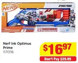 Mr Toys Nerf Ink Optimus Prime offer