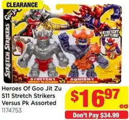 Mr Toys Heroes Of Goo Jit Zu S11 Stretch Strikers Versus Pk Assorted offer