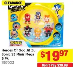 Mr Toys Heroes Of Goo Jit Zu Sonic S3 Minis Mega offer