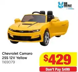 Mr Toys Chevrolet Camaro 2SS 12V Yellow offer