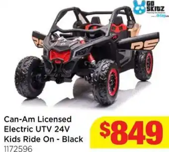 Mr Toys Can-Am Licensed Electric UTV 24V Kids Ride On - Black offer