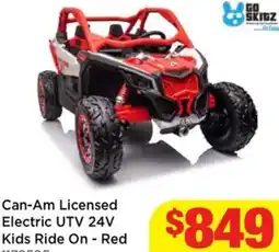 Mr Toys Can-Am Licensed Electric UTV 24V Kids Ride On - Red offer