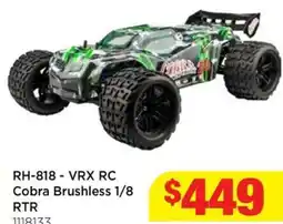 Mr Toys RH-818 - VRX RC Cobra Brushless 1/8 RTR offer