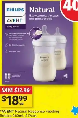 Cincotta Chemist Avent Natural Response Feeding Bottles offer