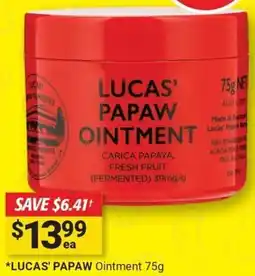 Cincotta Chemist Lucas' papaw ointment offer