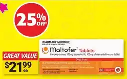 Cincotta Chemist Maltofer Tablets offer