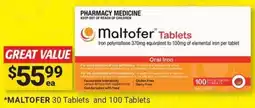Cincotta Chemist Maltofer Tablets offer