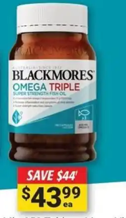 Cincotta Chemist Omega Triple Super Strength Fish Oil 150 Capsules offer
