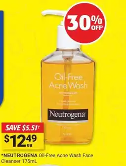 Cincotta Chemist NEUTROGENA Oil-Free Acne Wash Face Cleanser offer