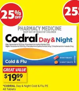 Cincotta Chemist CODRAL Day & Night Cold & Flu PE 48 Tablets offer