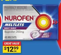 Cincotta Chemist NUROFEN Meltlets Berry Burst offer