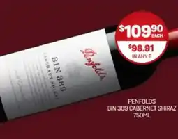 Harry Brown BIN 389 CABERNET SHIRAZ offer