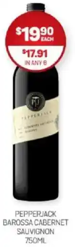Harry Brown PEPPERJACK BAROSSA CABERNET SAUVIGNON offer