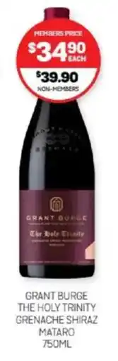 Harry Brown GRANT BURGE THE HOLY TRINITY GRENACHE SHIRAZ MATARO offer