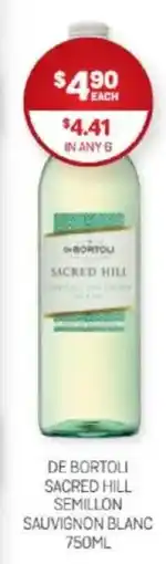 Harry Brown DE BORTOLI SACRED HILL SEMILLON SAUVIGNON BLANC offer