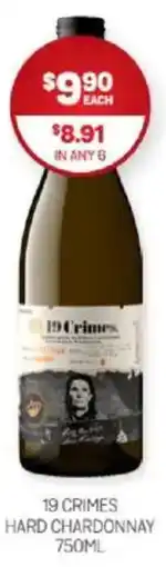 Harry Brown 19 CRIMES HARD CHARDONNAY offer