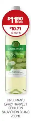 Harry Brown LINDEMAN'S EARLY HARVEST SEMILLON SAUVIGNON BLANC offer