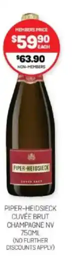 Harry Brown Piper-heidsieck cuvée brut champagne nv offer