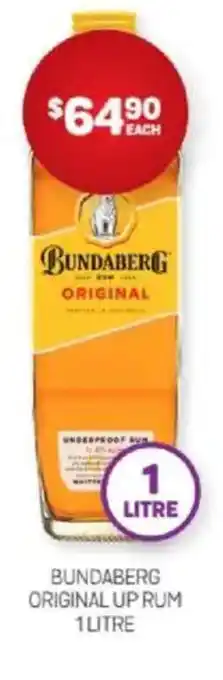 Harry Brown BUNDABERG ORIGINAL UP RUM offer