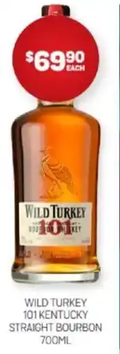 Harry Brown WILD TURKEY 101 KENTUCKY STRAIGHT BOURBON offer
