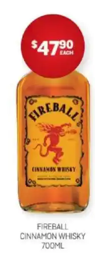Harry Brown Fireball cinnamon whisky offer