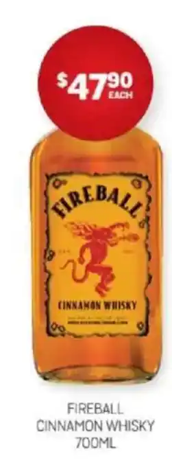 Harry Brown Fireball cinnamon whisky offer
