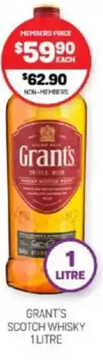 Harry Brown GRANT'S SCOTCH WHISKY offer