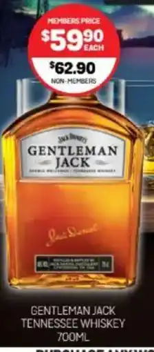 Harry Brown Gentleman jack tennessee whiskey offer