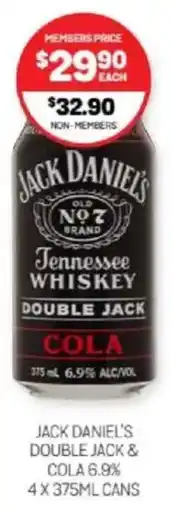 Harry Brown Jack daniel's double jack & cola offer