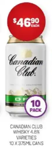 Harry Brown CANADIAN CLUB WHISKY offer