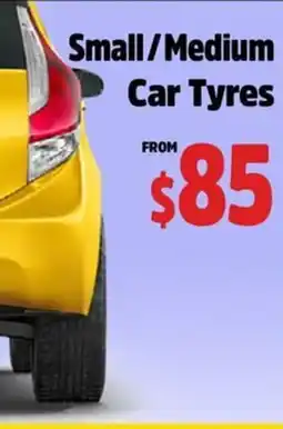 Jax Tyres Small/medium car tyres offer