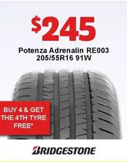 Jax Tyres BRIDGESTONE offer
