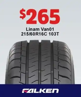 Jax Tyres Linam Van01 offer