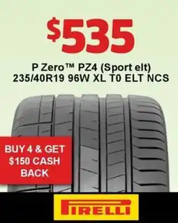 Jax Tyres P Zero PZ4 offer