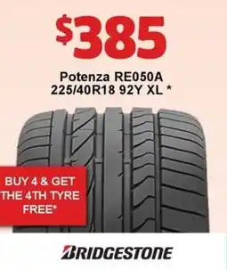 Jax Tyres Potenza RE050A offer