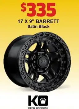 Jax Tyres BARRETT Satin Black offer