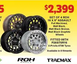 Jax Tyres SET OF 4 ROH offer