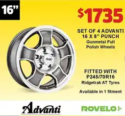 Jax Tyres SET OF 4 ADVANTI offer