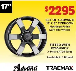 Jax Tyres SET OF 4 ADVANTI offer