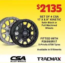 Jax Tyres SET OF 4 CSA offer