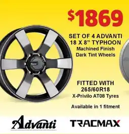 Jax Tyres SET OF 4 ADVANTI offer